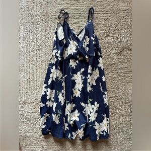 Floral Navy Blue Dress